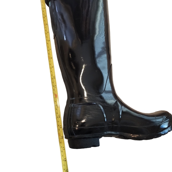 Hunter Tall Black Gloss Adjustable Boots 8 - Picture 11 of 16